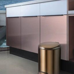 Freelance Bronze Steel Set of 1 Dustbins-46