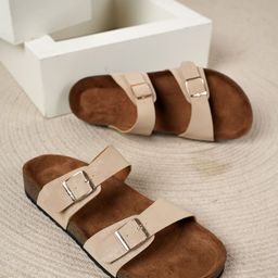 MOZAFIA Women Open Toe Flats with Buckles-image-36