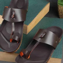 Metro Men's Brown Toe Ring Sandals-picture-18