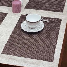 Bianca Premium Woven Brown PVC Placemat - Set of 6-image-12
