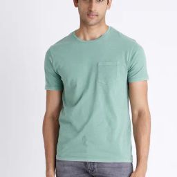 Celio* Green Cotton Regular Fit T-Shirt-image-93