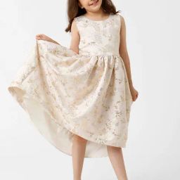 Kate & Oscar Kids Off-White Embroidered Dress-image-85
