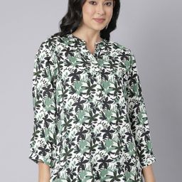 Samhitas Women Printed Mandarin Collar Tunics-image-73