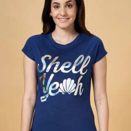 Dreamz by Pantaloons Navy Cotton Printed T-Shirt-image-78