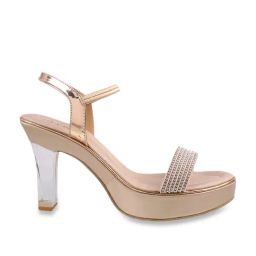 Mochi Women's Rose Gold Ankle Strap Sandals-image-44
