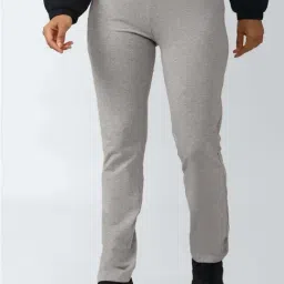 Reebok Grey Cotton Mid Rise Sports Track Pants-picture-2