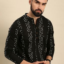 Anouk Men Bandhani Printed Pure Cotton Kurta-26