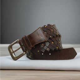 ART N VINTAGE Men Textured Leather Belt-image-40