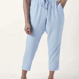Honey by Pantaloons Sky Blue Mid Rise Pants-image-25