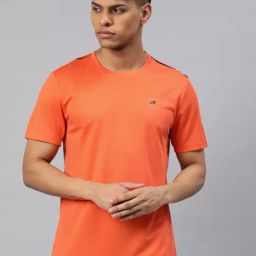 ALCIS Orange Anti Static Slim Fit Sports T-Shirt-image-7