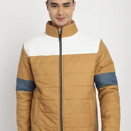 SANHOK Men Colourblocked Lightweight Padded Jacket-image-7