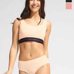 URBAN ADVENTURE Pack Of 3 Mid-Rise Anti Microbial Hipster Briefs 3UAW-020(PINK-BEIGE-BLK)-picture-21