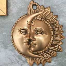 The Advitya Gold-Toned Sun Moon Religious Curio Showpiece-picture-46