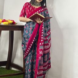 Anouk Rustic Ethnic Motifs Bagh Saree image 2