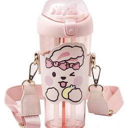 Negocio Dual Purpose Water Bottle With Straw - 530 ml (Colour May Vary)-picture-17