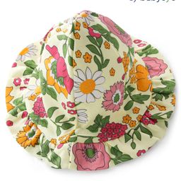 Babyoye  100% Cotton Woven Eco Conscious with Eco Jiva Finish Solid Dyed Caps Floral Print- Cream-picture-9
