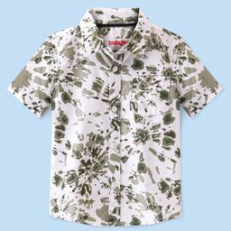 Babyhug 100% Cotton Woven Half Sleeves Shirt Abstract Print - Grey-image-7