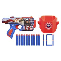 Nerf Marvel Captain America Dart Blaster With 10 Nerf Darts- Red & Blue-11