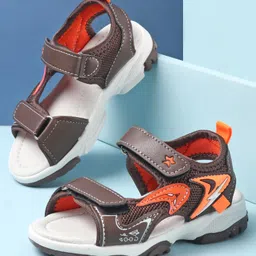 Cute Walk by Babyhug Sandals with Velcro Closure - Brown-picture-17