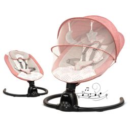 Baybee Automatic Electric Swing Cradle for New Born Baby with AdjustableRemote- Pink-15