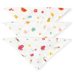 Zizuka Soft Cotton Muslin Face Wipe Cloths for newborn Pack of 3 -Multicolour-20