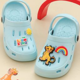 Disney by Yellow Bee Solid Perforated The Lion King Clogs With Simba Sun & Rainbow Charms - Light Blue-picture-27