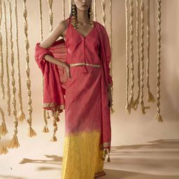 Banana Labs Printed Ready to Wear Lehenga & Blouse With Dupatta-image-22