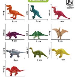 FunBlast Dinosaur World Toy Set of 10 - Multicolor image 3