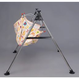 JIN Semi foldable Baby Cradle with Sturdy and Heavy Round Frame ( Print of cloth may Vary ) image 3