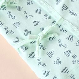 Tango Interlock Half  Sleeves Front Open Vest Stacking Toy Print - Green image 3