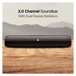 boAt Aavante Bar Groove Soundbar Bluetooth 2.0 Channel  with 16 W RMS Output, Multiple Connectivity Modes, Up to 6 hrs Playtime, Bluetooth v5.0 & USB Type-C Port - Premium Black image 3