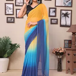 Rhey Ombre Pure Georgette Ready to Wear Saree-image-12