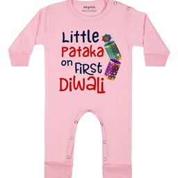 Arvesa My First Diwali Printed Bodysuit-image-12
