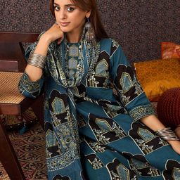 Indo Era Women Ethnic Motifs Printed Straight Kurta Trousers With Dupatta set-picture-25