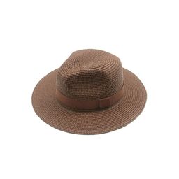 The Tie Hub Men Brown Solid Straw Hat-6