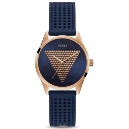GUESS MINI IMPRINT Women Round Rose Gold Tone Dial Analog Watch - W1227L3-image-55