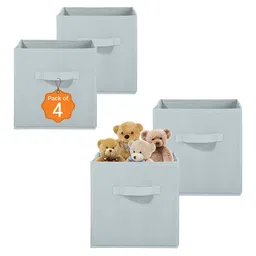 Kuber Industries Grey 4 Pieces Non-Woven Cloth Organisers-32