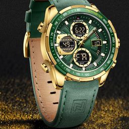Naviforce Men Dial & Leather Straps Analogue Multi Function Watch NF9197L GGNGN-13