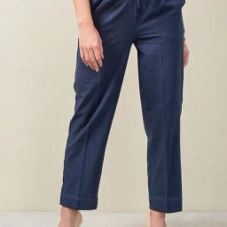 Fabindia Navy Cotton Mid Rise Pants-image-56