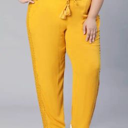 Oxolloxo Yellow Regular Fit Mid Rise Pants-picture-43