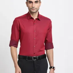 Turtle Red Cotton Slim Fit Shirt-image-18