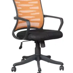 Parin Astec Ergonomic Office Chair Fixed Arm|PC KB-2022-ORANGE|-Orange-image-19