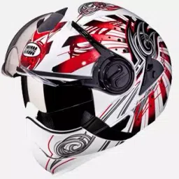 Studds N2 White Large (580 mm) Flip Off-Full Face Helmet, Downtown D1 Decor-image-91