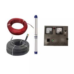 Ashirwad 1 HP 10 Stage Borewell Submersible Pump with Control Panel, 30 m Sub Wire and Safety Cable-picture-18