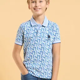U.S. Polo Assn. Boys Blue Half Sleeves Polo T-Shirt-picture-10