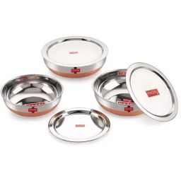 HAZEL Alfa 18 Gauge Premium Stainless Steel Tasra (1000 ml, 1500 ml, 1800 ml) - Set of 3-30