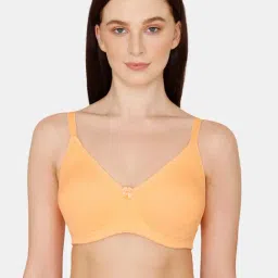 Rosaline by Zivame Orange Non Wired Non Padded Full Coverage Bra-picture-31