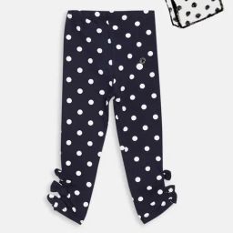 Blue Giraffe Kids Navy Cotton Printed Leggings-picture-10