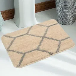 Saral Home Cream Polyester 1833 GSM Bath Mat - Set of 1-image-68