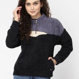Juelle Navy Color-Block Pullover-image-34